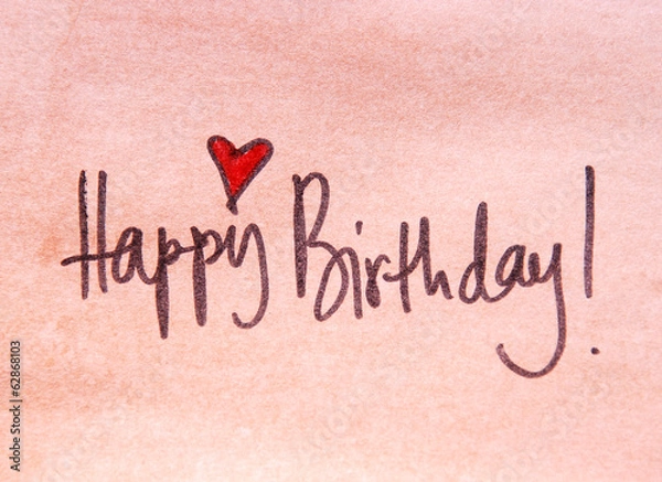 Obraz happy birthday message