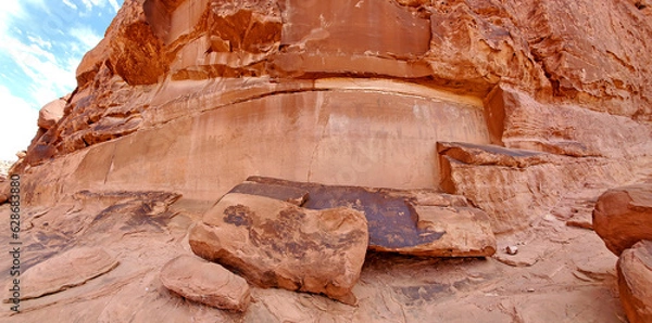 Obraz Petroglyphs on the rocks in Moab, Utah