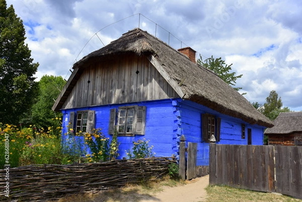 Fototapeta Skansen, stare domy, wieś, chałupy w Sierpcu