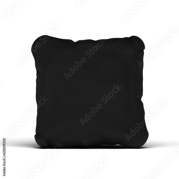 Fototapeta 3d rendering illustration of black cornhole bag isolated on transparent background