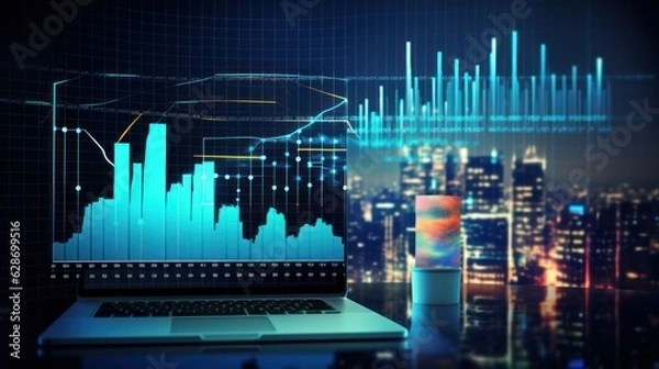 Fototapeta Big Data Analytics for Business Growth, Analyze the role of big data analytics in driving business insights, decision - making, and competitive advantage