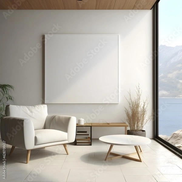 Fototapeta Artistic Frame Mockup, generative, ai