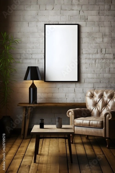 Fototapeta Sophisticated Wall Decor Setting, generative, ai