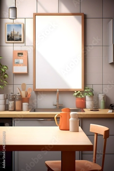 Fototapeta Frame Showcase in Stylish Ambience, generative, ai
