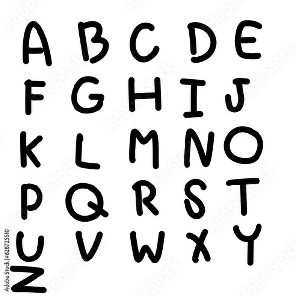 Obraz alphabet and numbers