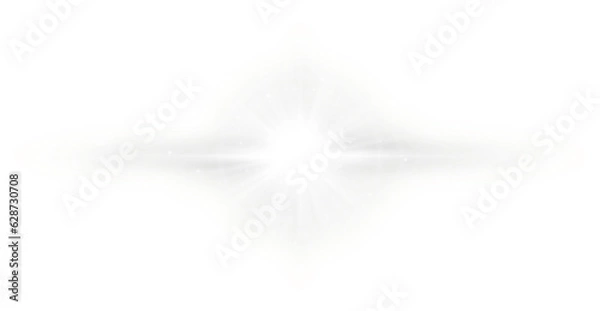 Fototapeta Transparent white starlight effect