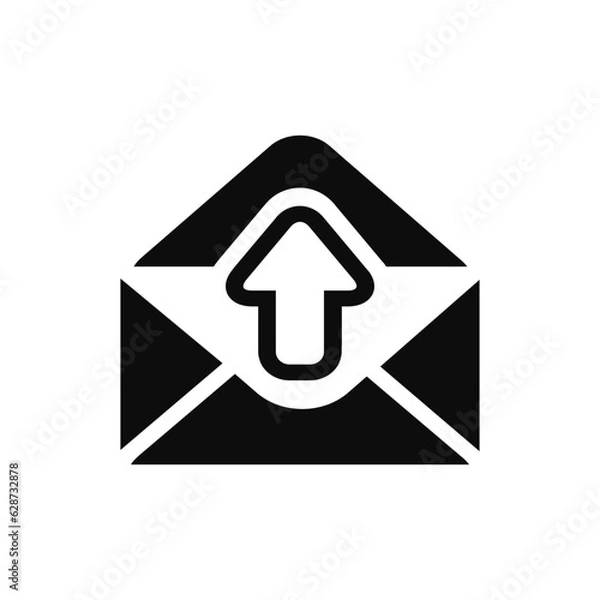 Fototapeta Message Icon. Email or News Illustrations - Vector, Sign and Symbol. black line icon