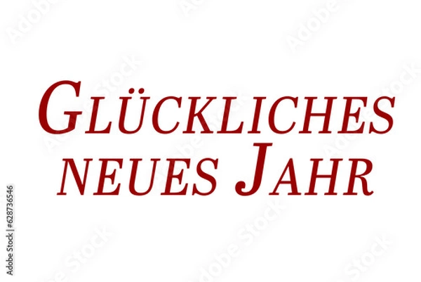 Obraz Digital png illustration of gluckliches neues jahr text on transparent background
