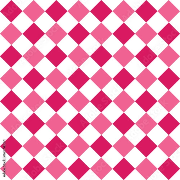 Fototapeta Pink checker pattern. checker seamless pattern vector. checker pattern. Decorative elements, floor tiles, wall tiles, bathroom tiles, swimming pool tiles.