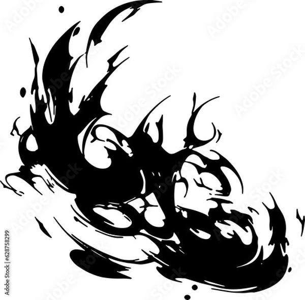 Obraz power blast comic action effect drawing lines generated with AI