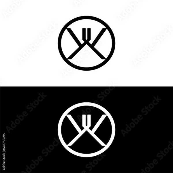 Fototapeta Creative, simple and elegant Initial letter YY logo template in flat design monogram illustration