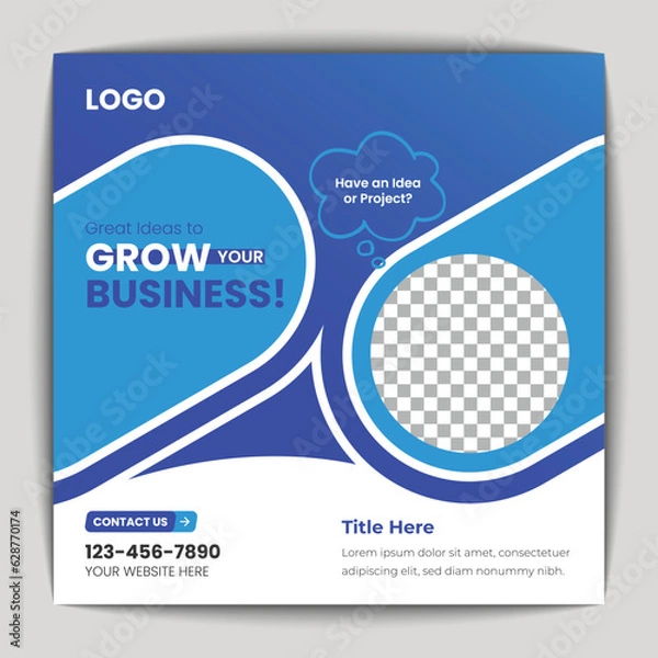 Fototapeta Corporate social media post and web banner template