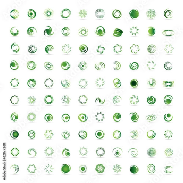 Fototapeta Unusual Icons Set - Isolated On White Background