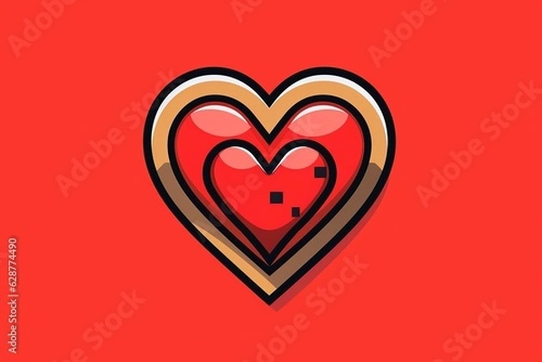 Obraz Diverse and Unique Minimalistic Sleek and Defined Heart Design Graphic