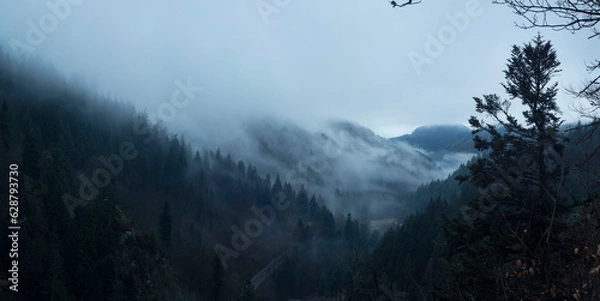 Obraz Misty mountains