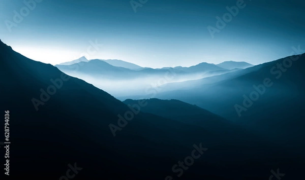 Obraz Misty mountains
