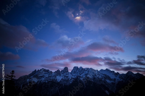 Obraz Sunset on mountains