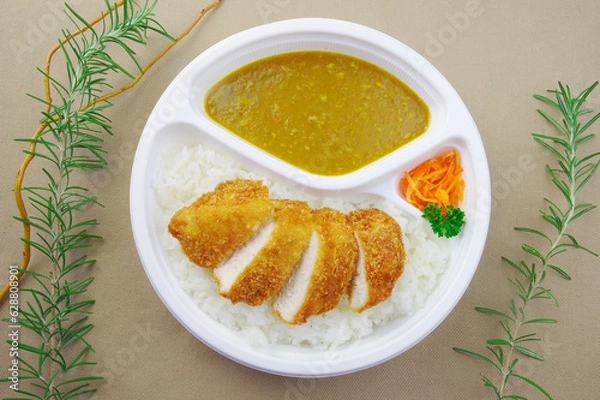 Obraz 日本のカツカレー弁当