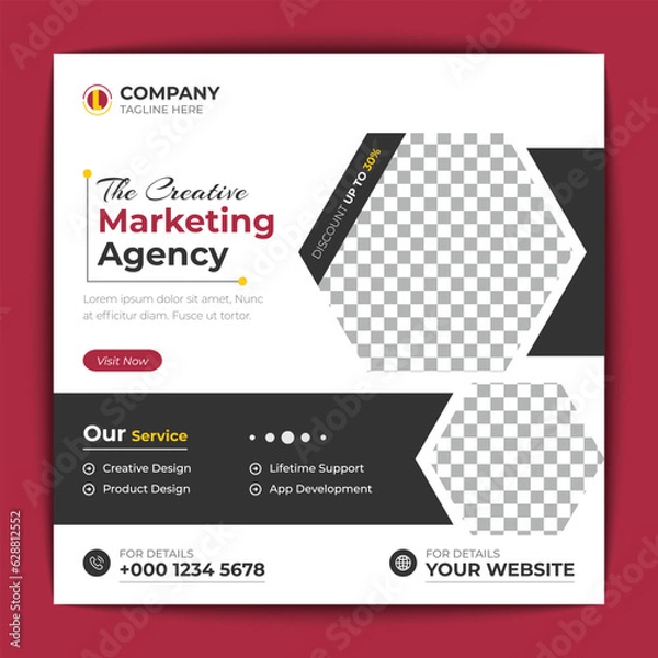 Obraz Corporate social media post and web banner template