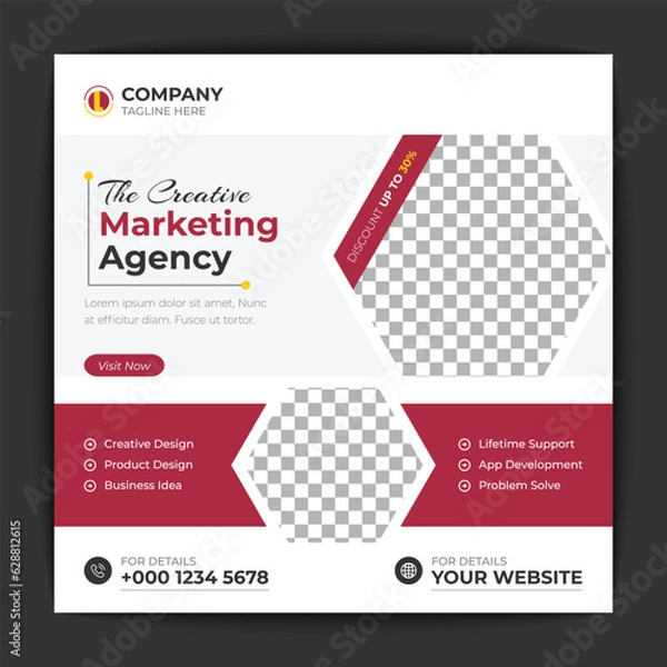 Obraz Corporate social media post and web banner template