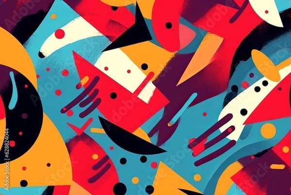 Fototapeta Retro Remixed Abstract Brushstroke Background