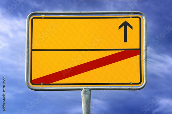 Obraz Ortsschild Blanko