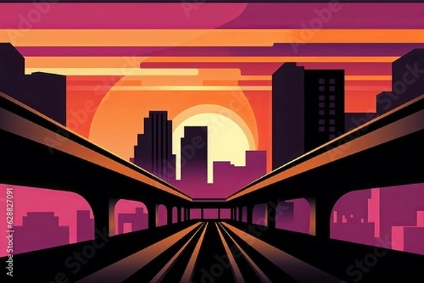 Fototapeta Simple Urban Architecture Minimalist Background Design