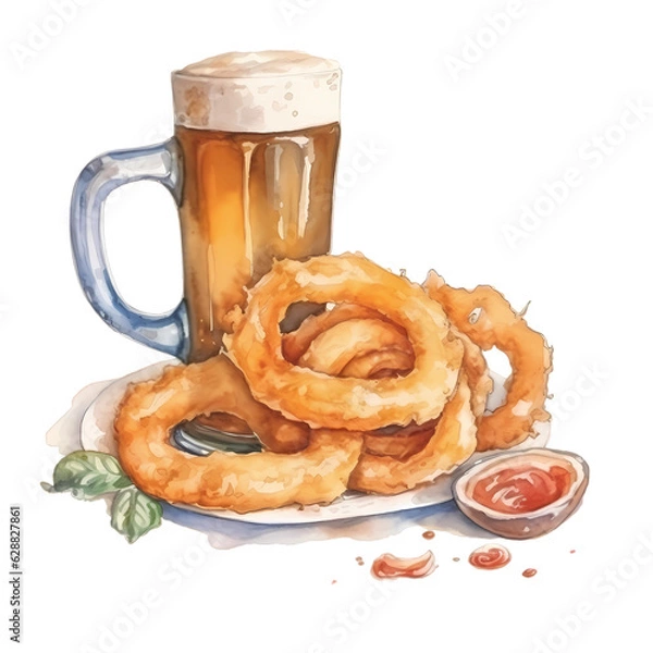 Obraz Beer and onions