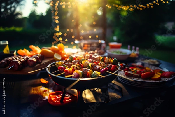 Obraz Vegetables grillred on Barbeque 