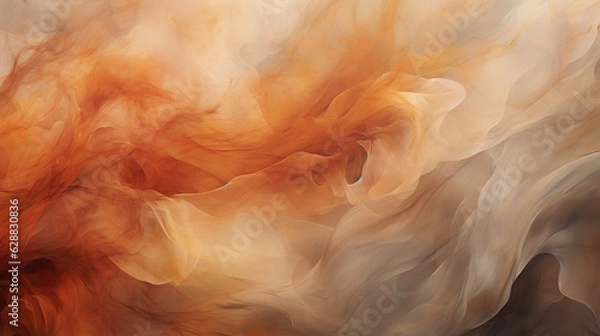 Obraz Smokey Abstract effect using autumnal Colours 