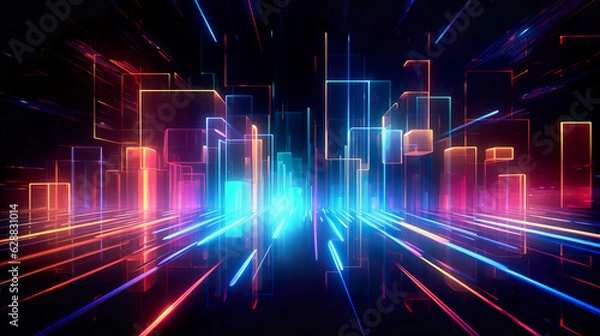 Obraz Colourful abstract neon backgrounds