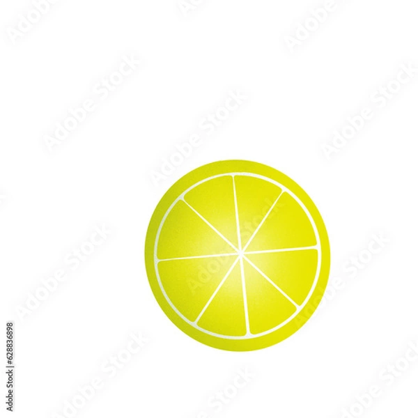 Fototapeta lemon slice isolated on white