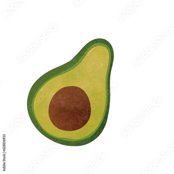 Fototapeta avocado isolated on white