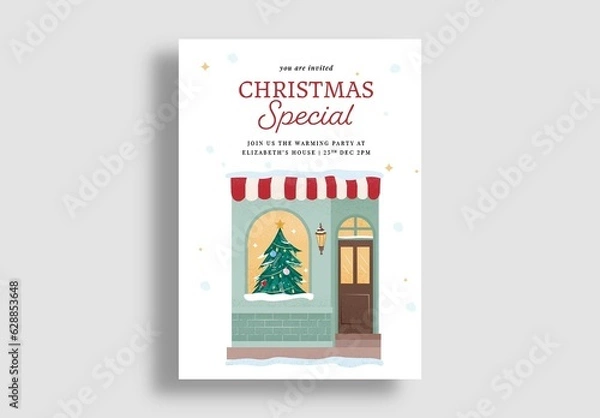 Obraz Christmas Card Layout