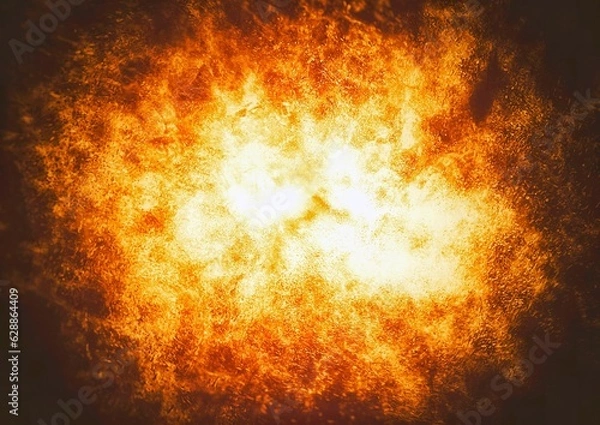 Fototapeta 爆発する火炎のイラスト