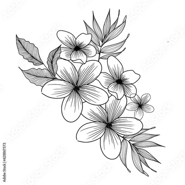 Obraz hand drawn flower arrangement