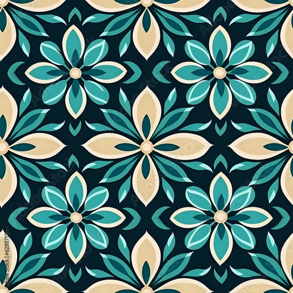 Fototapeta seamless floral background, pattern