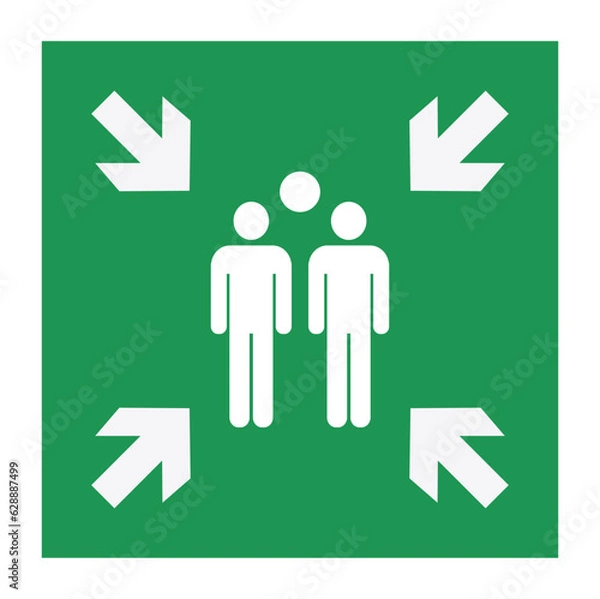 Obraz Evacuation Assembly Point Symbol. 
