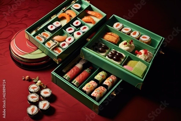 Obraz Sushi Art Box - Deluxe Collection Created By Generated AI.
