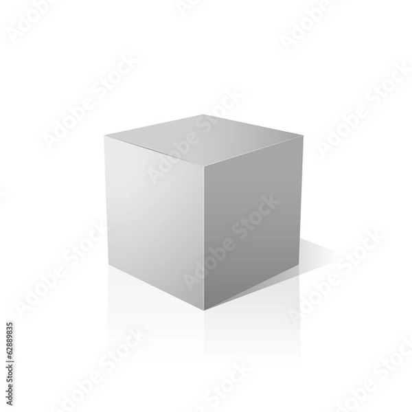 Fototapeta Isolated closed white box. Vector design.