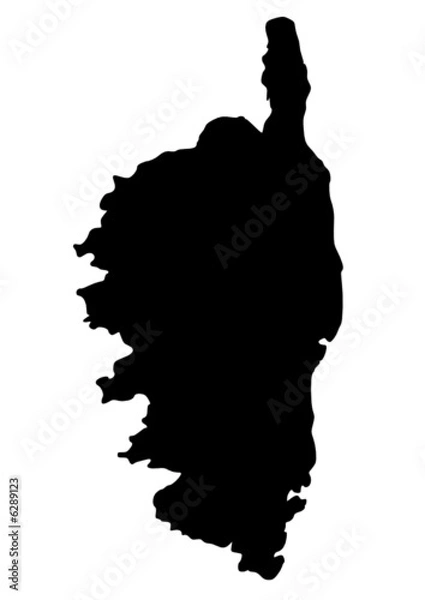 Obraz wektorowa mapa korsyki