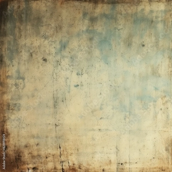 Fototapeta A photo overlay grunge texture of old paper generative AI
