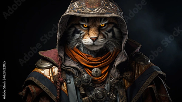 Obraz Tabaxi Warrior - AI Generative
