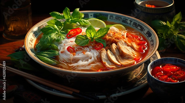 Obraz  Bo Bun - Pho - Vietnamese dish - AI Generative