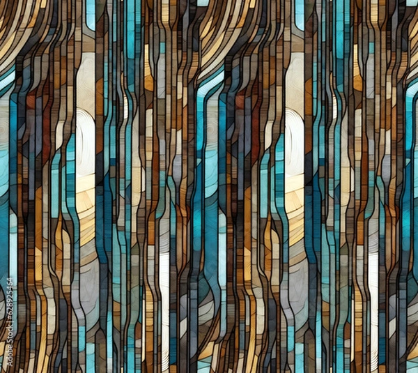 Obraz Modern Style Colorful Abstract Seamless Pattern