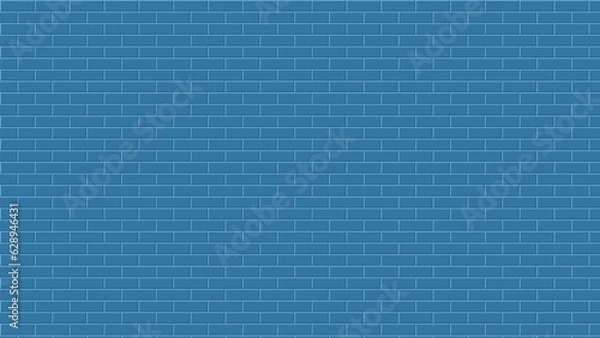 Fototapeta Abstract brick wall vector illustration background design, Blue brick wall texture vector illustration