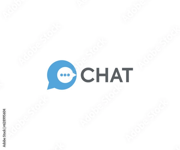 Fototapeta Chatting Chat app logo vector template