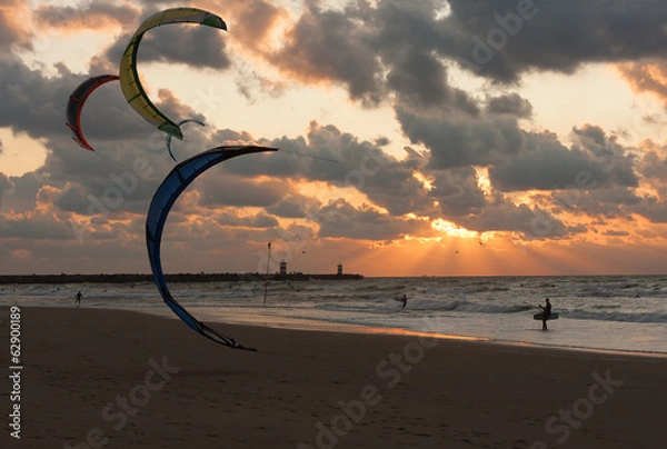 Obraz Surfing latawiec