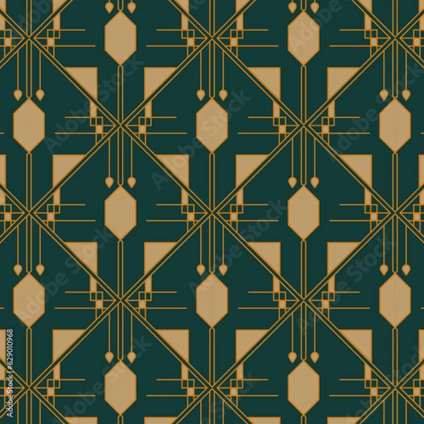 Fototapeta art deco seamless pattern 