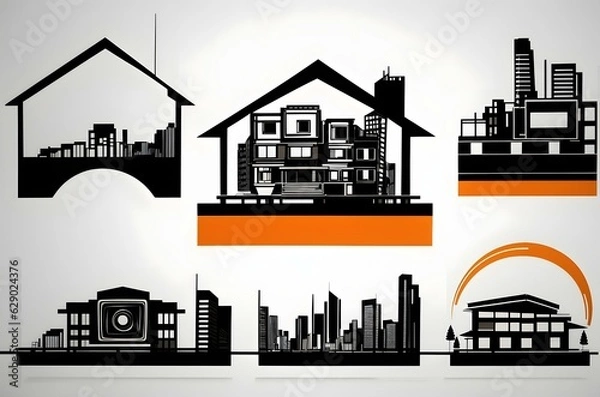 Fototapeta A drawing of a house Generative AI